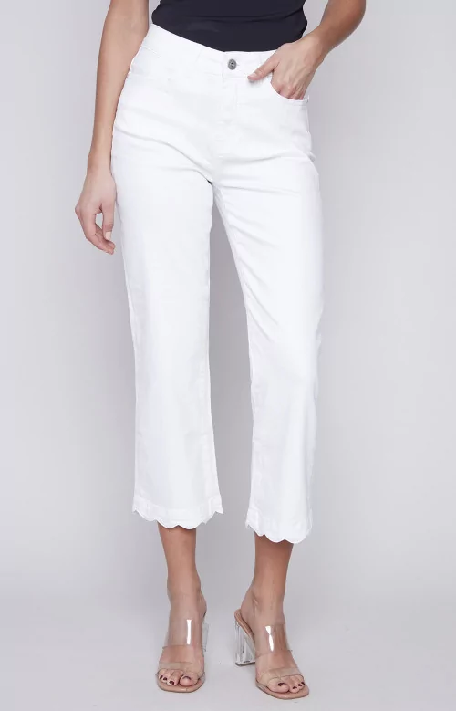 Pantalon - WHITE SCALOPS