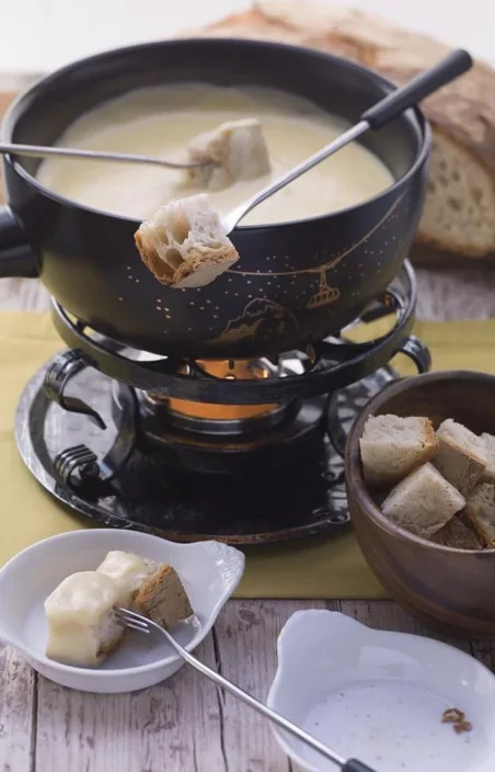 Service à fondue en céramique - SUISSE