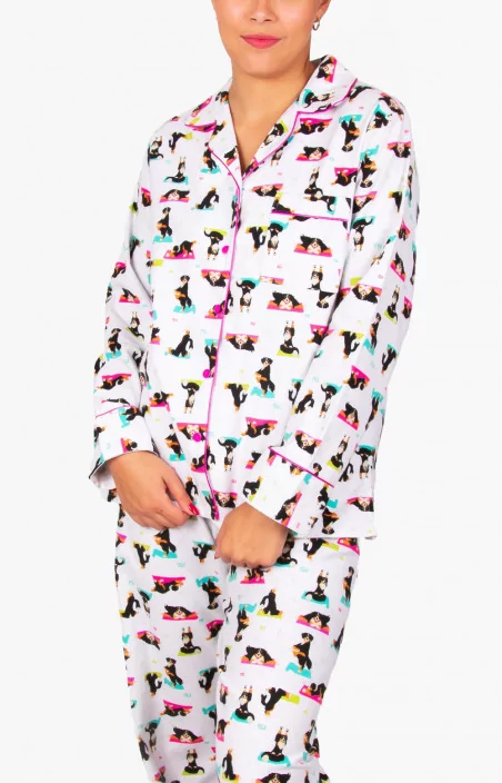 Pyjama à pantalon long en flanelle