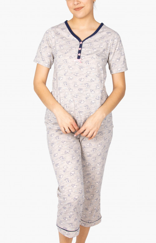 Pyjama à pantalon capris - KITTY KAT