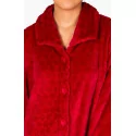 Robe de nuit rouge avec boutons - DOUCEUR