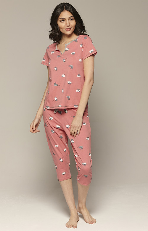 Pyjama à pantalon capri - LES CHATS