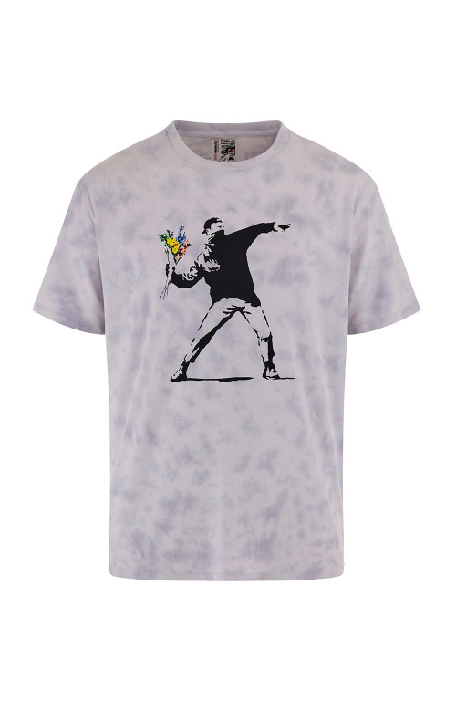 T-Shirt - BANKSY FLOWER STENCIL