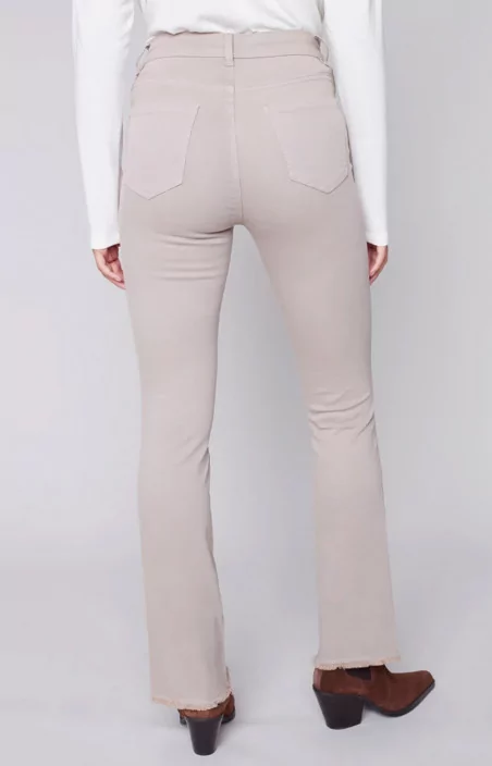 Pantalon avec ourlet asymétrique effrangé - AMANDINE